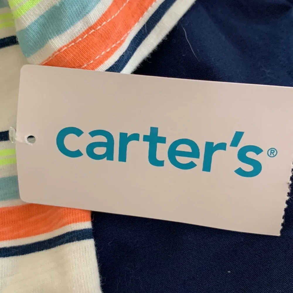 Carter’s Toddler Boy’s 2-Piece Striped Henley and Shorts Set